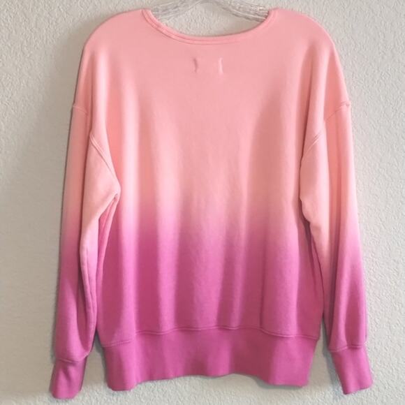 Lou & Grey Purple Pinky-Peach Dip Dye SOFT Pullover Sweatshirt S - Picture 4 of 15